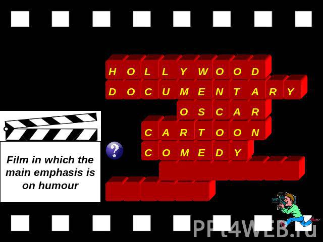 Film in which the main emphasis is on humour