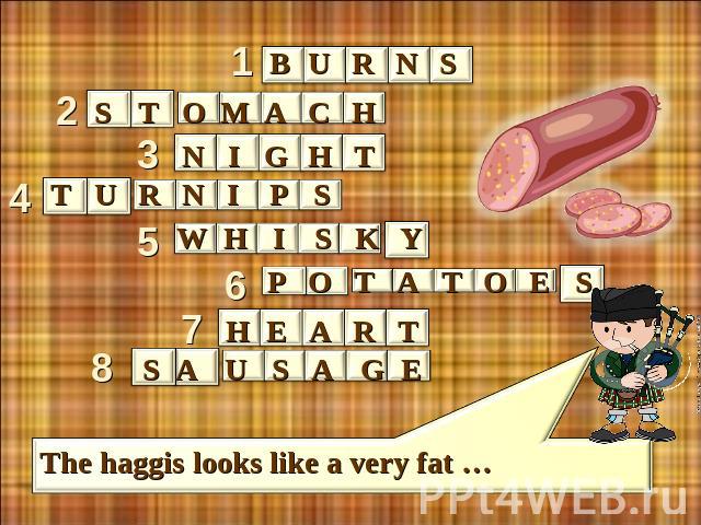 burns stomacn night turnips whisky potatoes herart The haggis looks like a very fat …