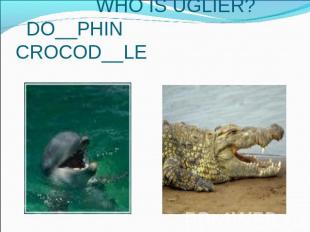 WHO IS UGLIER? DO__PHIN CROCOD__LE
