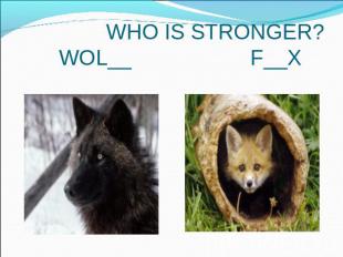 WHO IS STRONGER? WOL__ F__X