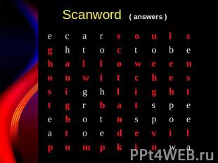 Scanword ( answers )