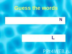 Guess the words