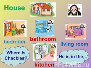 House bedroom Where is Chackles? bathroom kitchen living room He is in the…