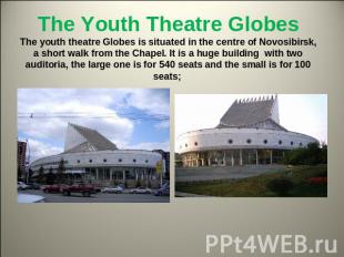 The Youth Theatre GlobesThe youth theatre Globes is situated in the centre of No
