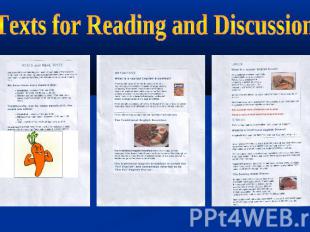 Texts for Reading and Discussion