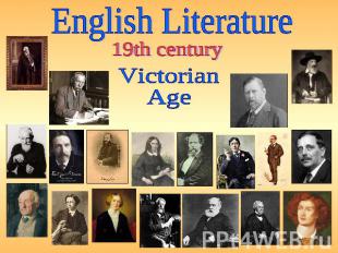 English Literature 19th century Victorian Age