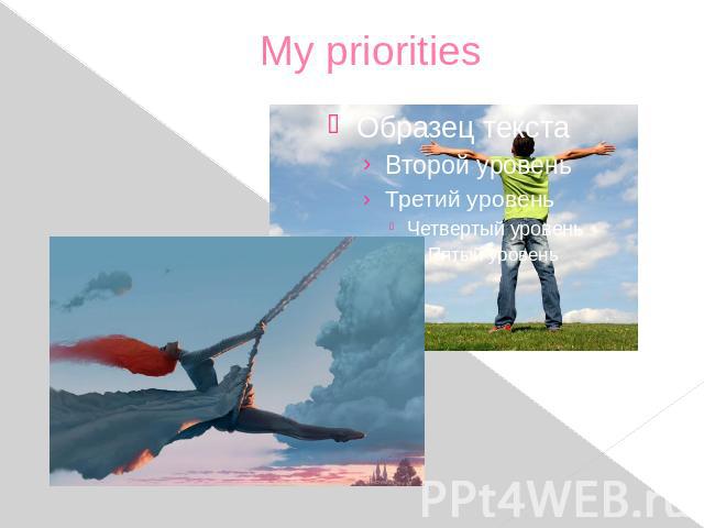 My priorities