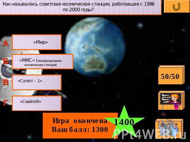 Как называлась советская космическая станция, работавшая с 1986 по 2000 годы?
