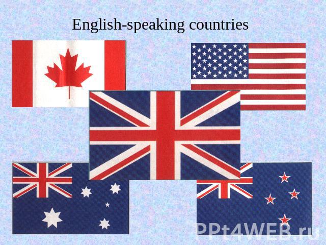 Реферат: English speaking countries