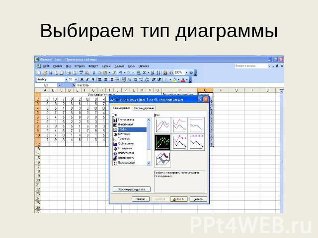 Выбираем тип диаграммы