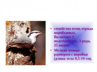 семейство птиц отряда воробьиных. Включает 2 подсемейства, 3 рода, 25 видов.Мелк