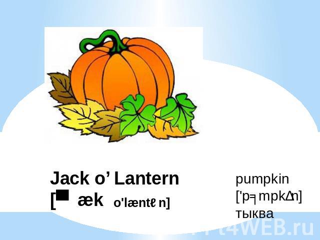 Jack o’ Lantern[ʤæk