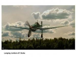 Langing Junkers-87 Stuka