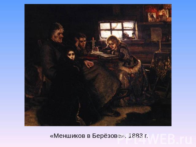 «Меншиков в Берёзове». 1883 г.