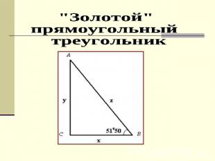 "Золотой" прямоугольный треугольник