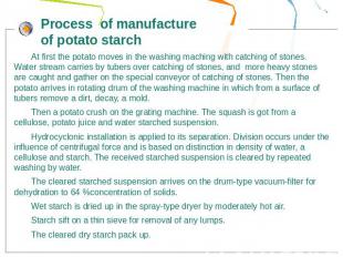 At first the potato moves in the washing maching with catching of stones. Water