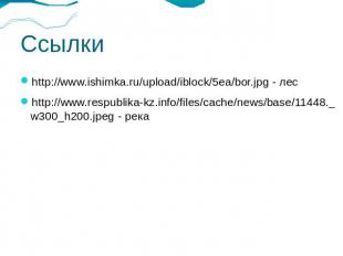 Ссылкиhttp://www.ishimka.ru/upload/iblock/5ea/bor.jpg - лесhttp://www.respublika