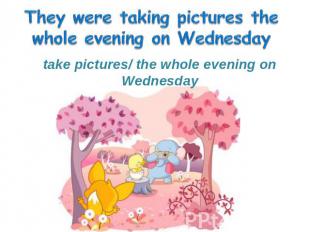 take pictures/ the whole evening on Wednesday