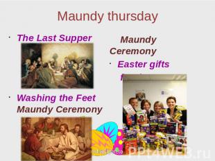 Maundy thursday The Last Supper Washing the Feet Maundy Ceremony