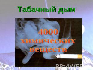 Табачный дым 4000химических веществ