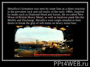 Metallica's formation was seen by some fans as a direct reaction to the prevalen