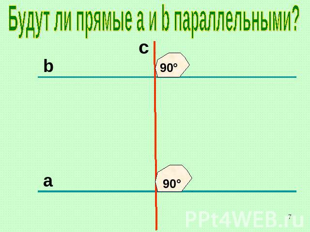 Будут ли прямые а и b параллельными?