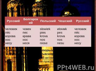 Подумайте, почему похожи некоторые слова, принадлежащие к разным славянским язык