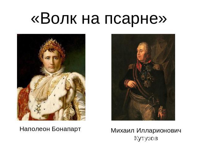 «Волк на псарне»Наполеон БонапартМихаил Илларионович Кутузов