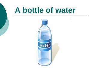 A bottle of water