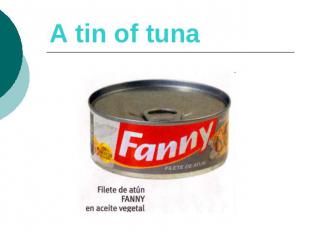 A tin of tuna