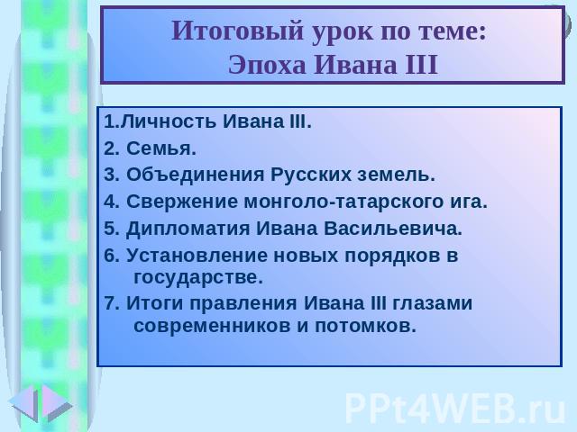 Роль Ивана 3 В Истории России Эссе