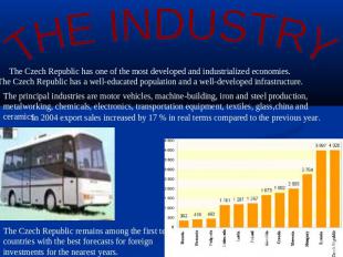 THE INDUSTRY The Czech Republic has one of the most developed and industrialized
