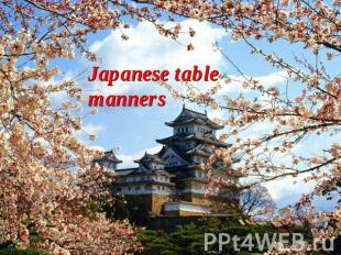 Japanese table manners