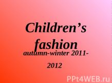 Children’s fashion