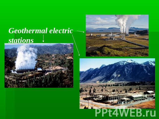 Geothermal electric stations