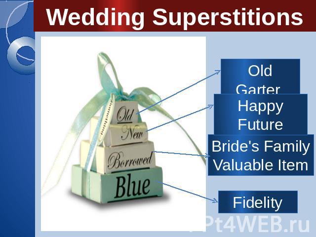 Wedding Superstitions Old Garter Happy Future Bride's Family Valuable Item Fidelity