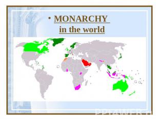 MONARCHY in the world