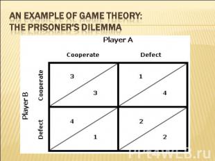An Example of Game Theory: The Prisoner's Dilemma