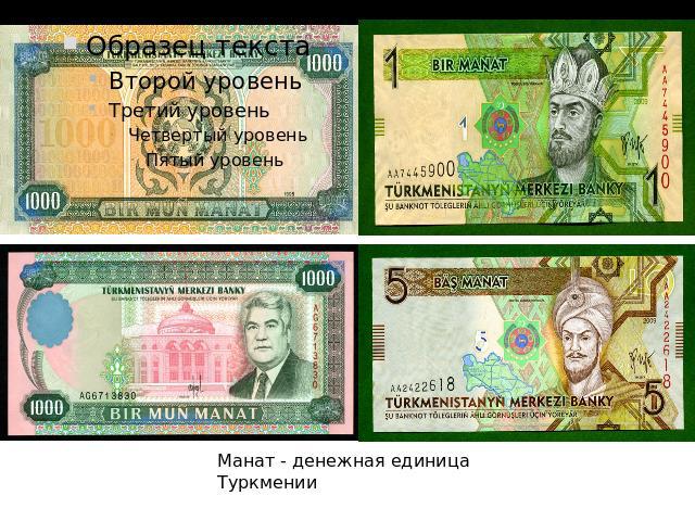 Манат - денежная единица Туркмении
