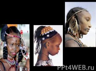 Самым главным украшением женщин из племени фулани в Африке считается высокий лоб