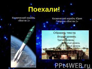 Поехали!Космический корабль «Восток 1» Космический корабль Юрия Гагарина «Восток
