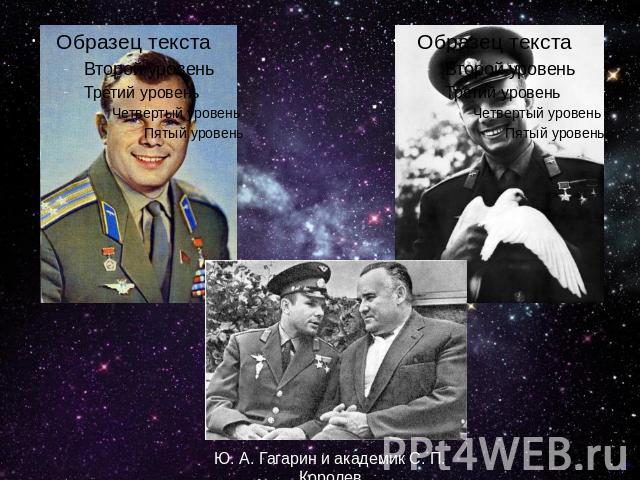 Ю. А. Гагарин и академик С. П. Королев