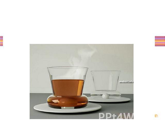 Два французских дизайнера разработали чайные чашки. Принцип их работы до неприличия прост. Рассмотрите рисунок и объясните, в чём он заключается?